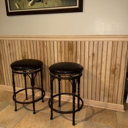 2 Barstools & Round Pub Table
