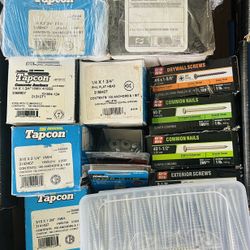 Large Lot of Screws / Fasteners (Tapcon, Drywall, Exterior, Collated)