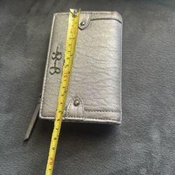 Jessica Simpson Wallet with Zipper Black Golden with Multiple Compartments