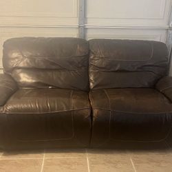 Leather Recliner Couch 