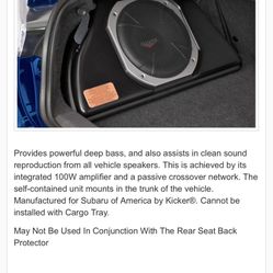 10 INCH KICKER POWERED SUBWOOFER