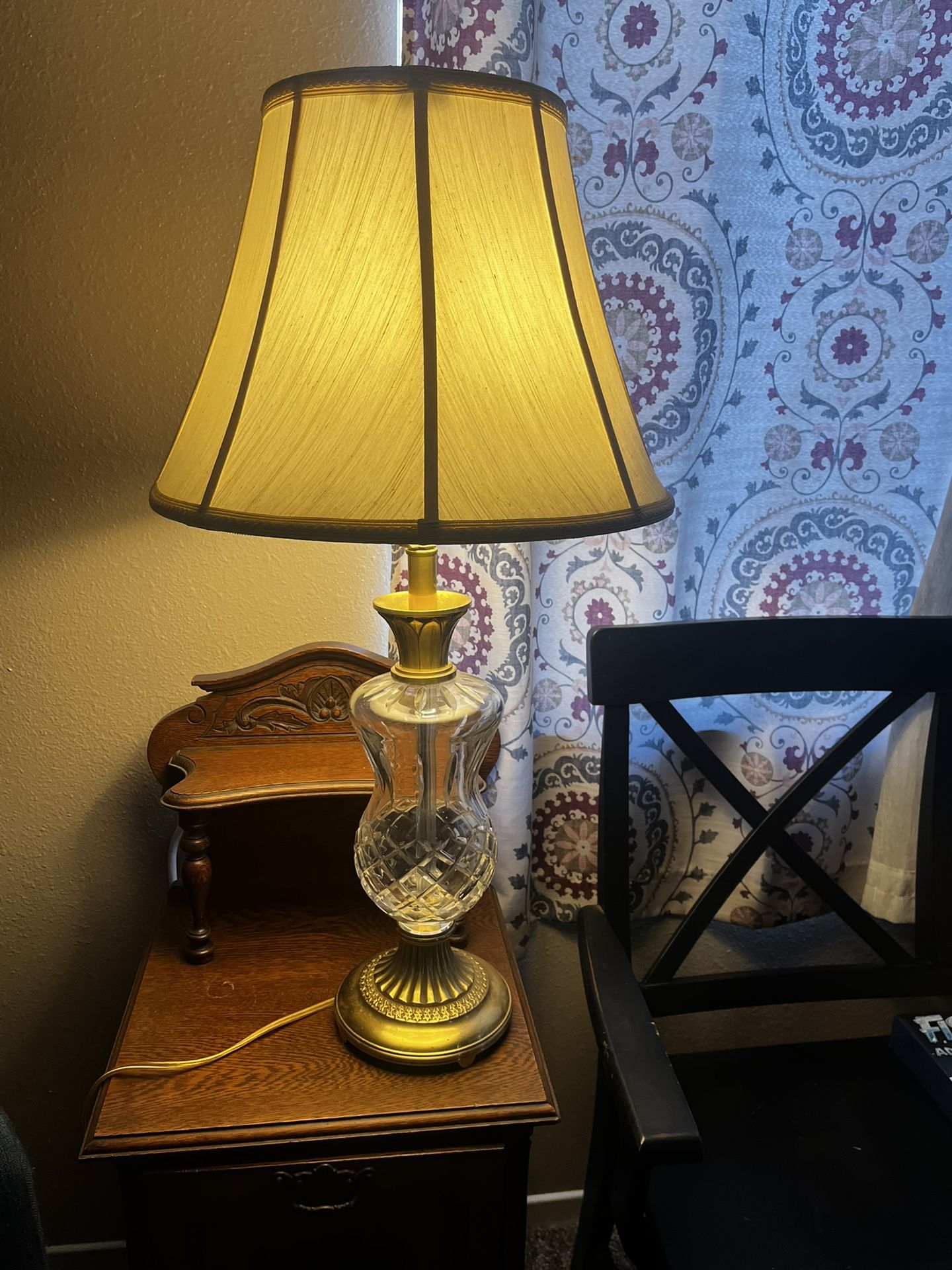 Vintage Waterford Crystal Lamp Large