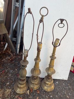 Brass lamps – solid and heavy