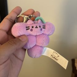 Pusheen Grape Plush Keychain Fruit Series