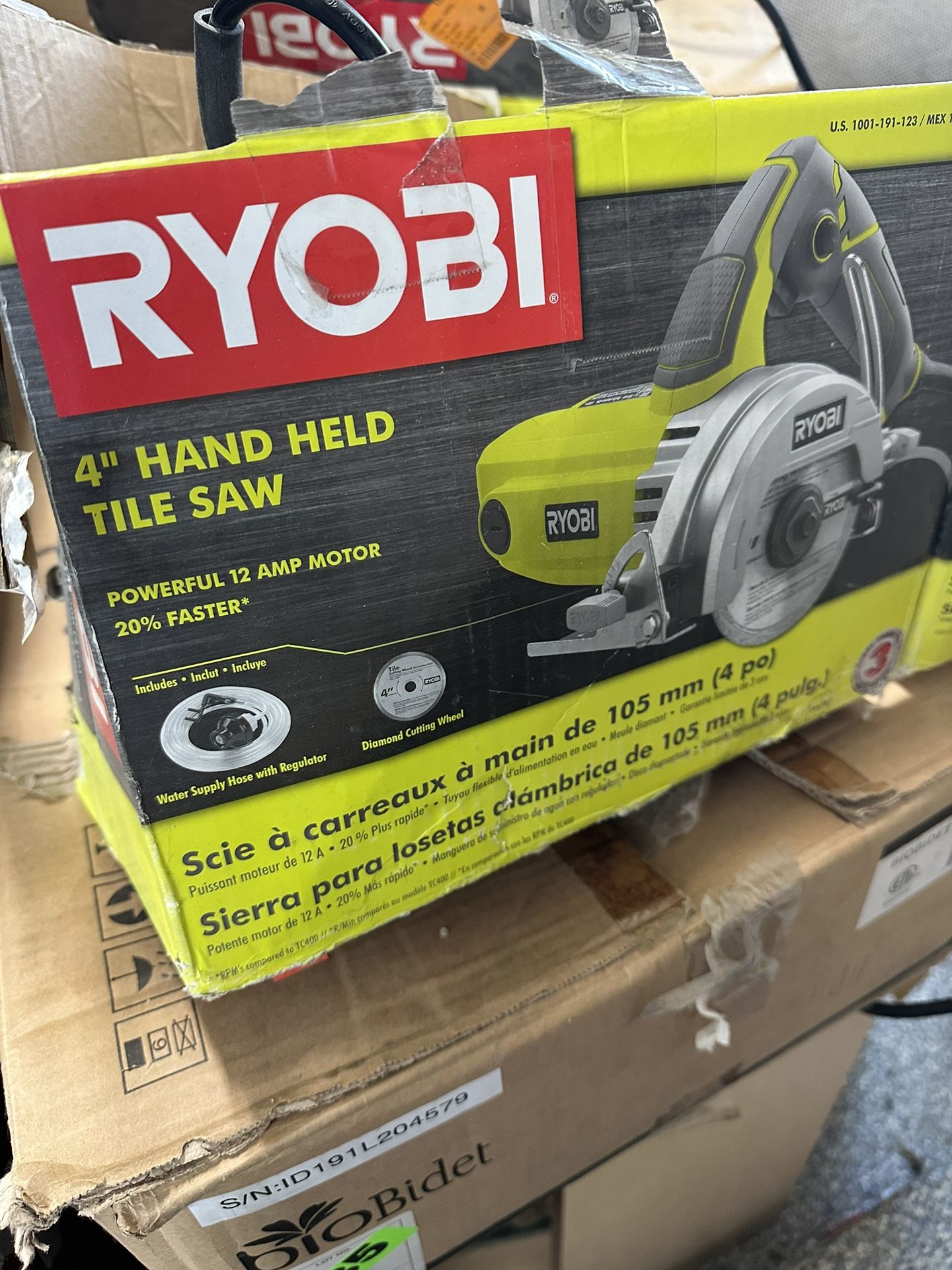 Ryobi 4” Hand Held Tile Saw