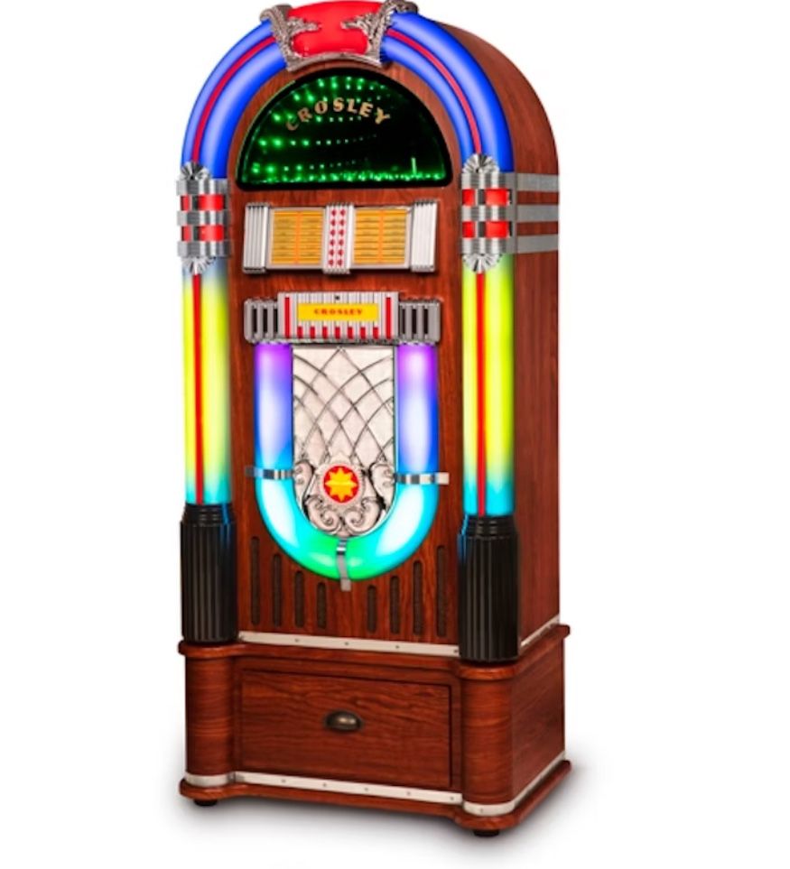Jukebox Digital LED Bluetooth Jukebox with Stand Walnut by Crosley