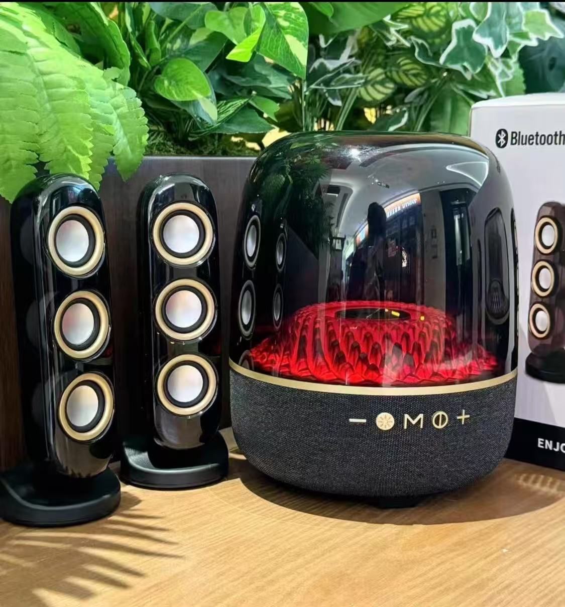 LED Bluetooth Speaker System 2.1 Surround Sound Subwoofer with Dual Tower Speakers Home Audio