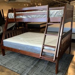 Twin Over Full Bunk Bed Plus Mattress (Free Delivery)