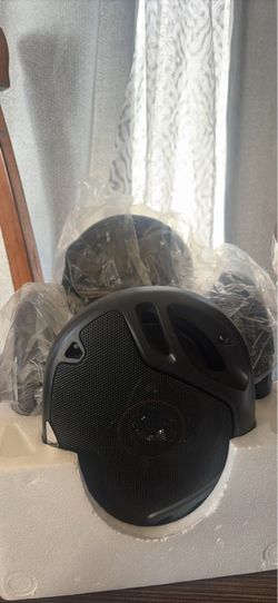 Black Oval Car Speakers Pair