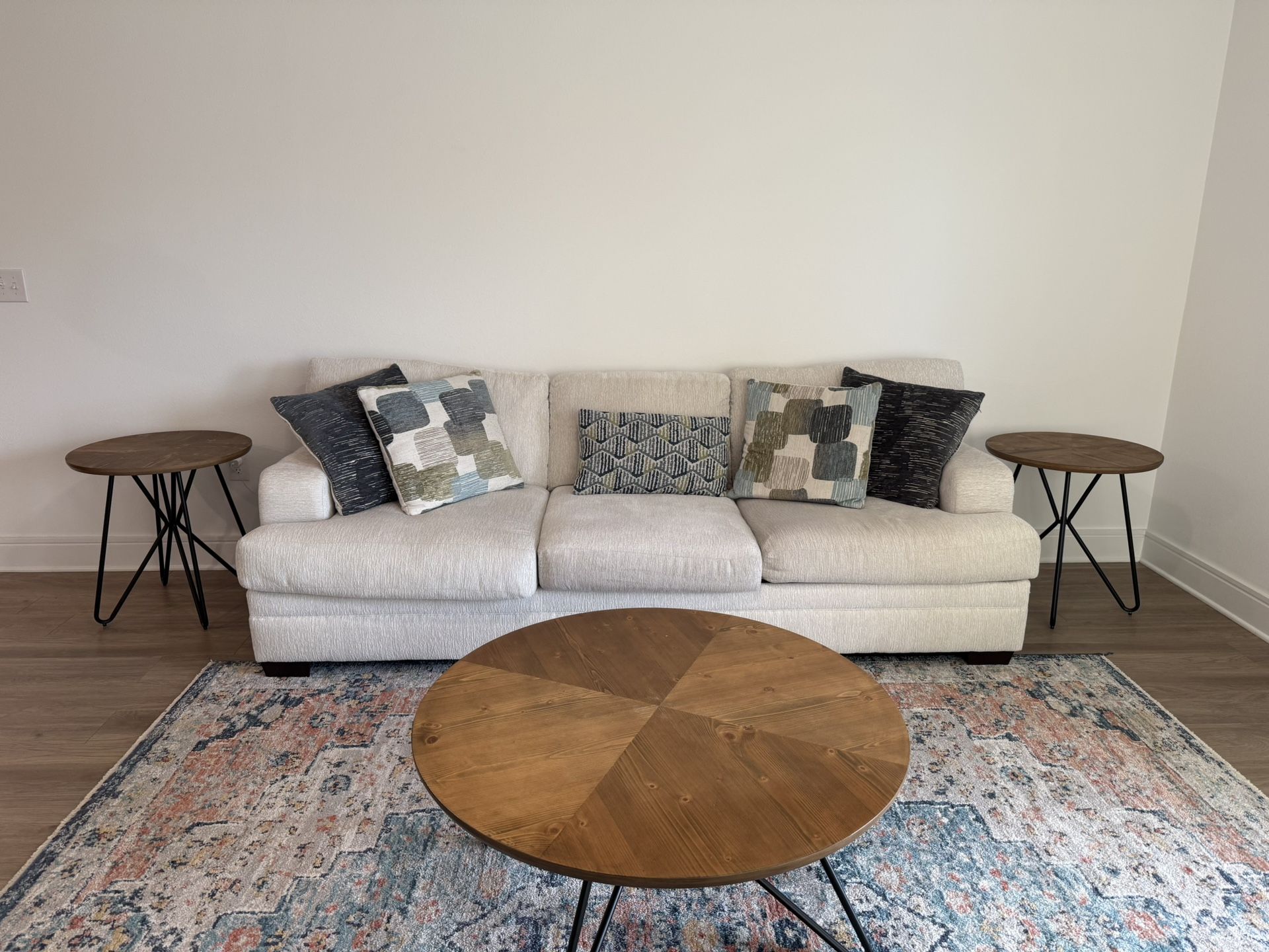 Sofa And Coffee Table Set With Area Rug