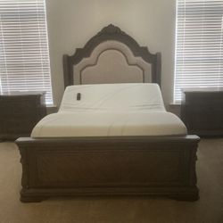 Beautiful Charmond Brown Queen Size Bedroom Suite 