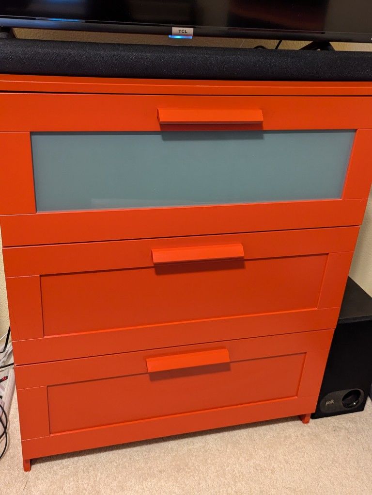 ikea brimnes red dresser Ikea 3 Drawer Dresser Brimnes for Sale in Vancouver, WA