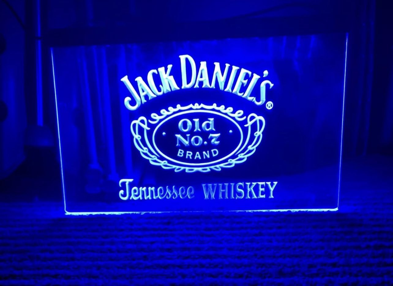 JACK DANIELS LED NEON BLUE LIGHT SIGN 8x12