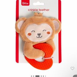 Monkey crinkle teether *new*
