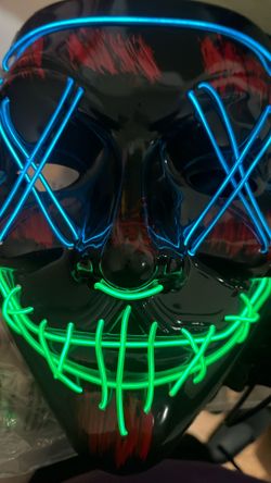 Halloween Light up Mask With hoodie