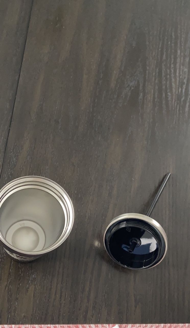 Harley Davidson stainless steel cup with straw