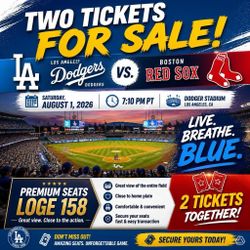 Two dodger tickets for $200 today