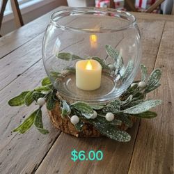 Bubble Vase Wood Slice Table Center Pieces