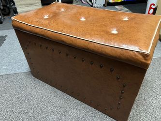 Vintage 1950’s 1960’s Lewyt Brown Vinyl Ottoman