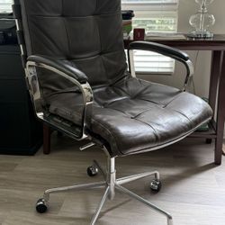 Restoration Hardware Rossi Leather Desk Chair