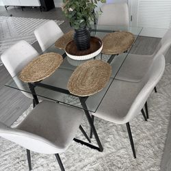 Glass Table and Chairs