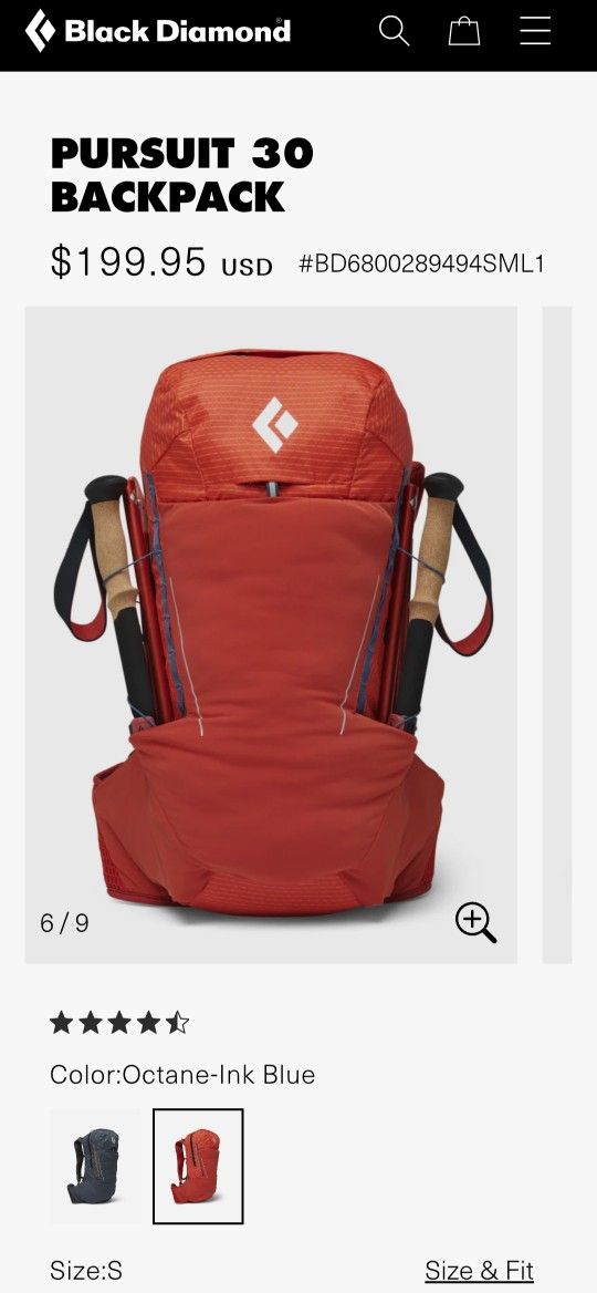 Black Diamond Backpack 30 L Men's S Pursuit