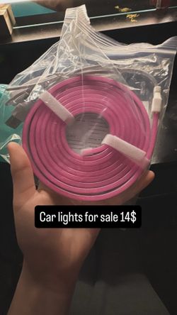 Car lights pink
