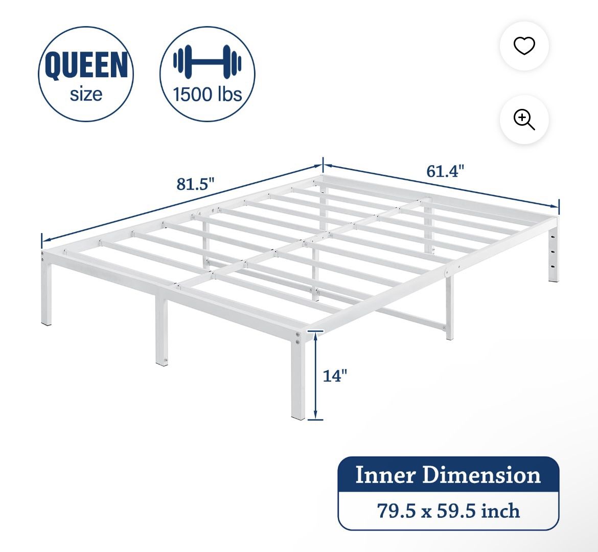 Queen mattress And Bedframe