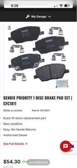 Bendix front brake pads jeep renegade Cherokee  compass fiat