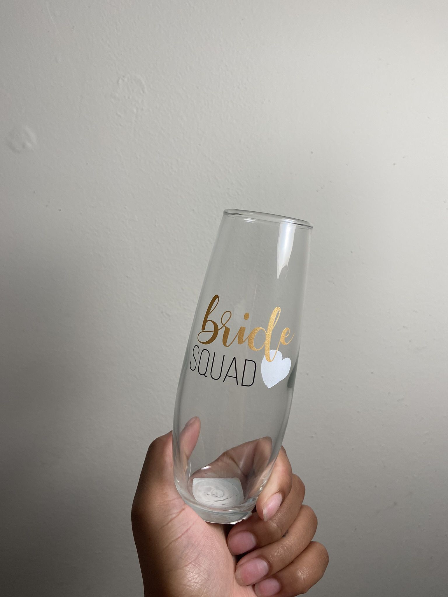 ‘Bride Squad’ champagne glasses