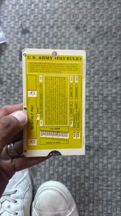 Military payroll booklet 1969