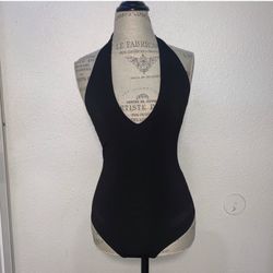 Halter Deep V Backless Slimming Bodysuit 