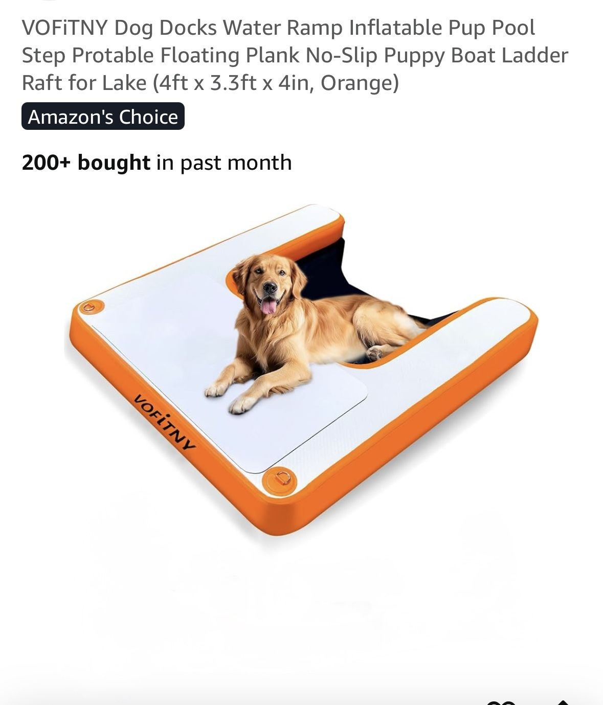 Dog Docks Water Ramp Inflatable Pup Pool Step Protable Floating Plank