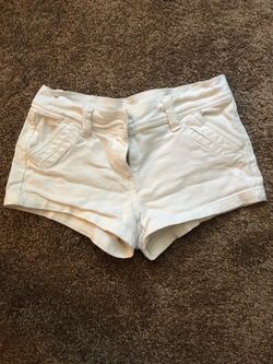 White jean shorts