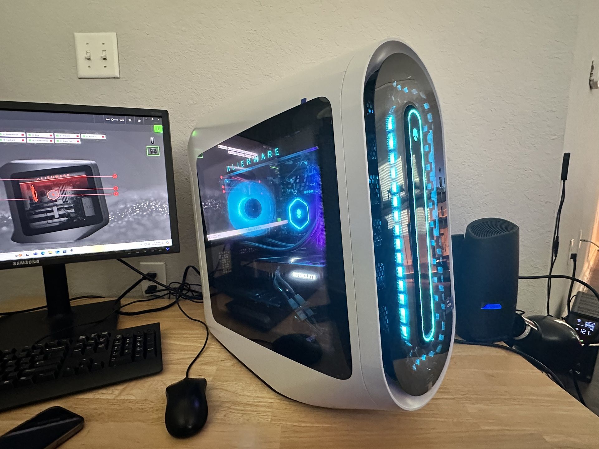 Gaming Pc Alienware Aurora R13 Intel Core i7-12700K 1TB SSD RTX 3080 FE 32GB Ram Liquid Cooling