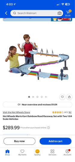 Hot Wheels Mario Kart Rainbow Raceway Track