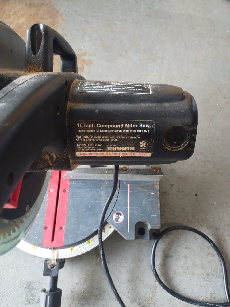 Craftsman 10 Compound Miter Saw