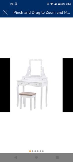 Brand New In Box Vanity Table With Mirror