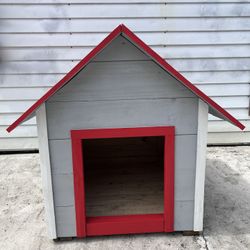 Hand Crafted Natural Wood Pet Dog House- New