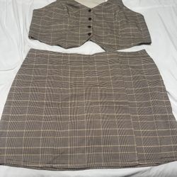 2 Pc Skirt And Vest Set 