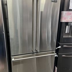 New Viking 36 Inch French Door  In Stainless Steel
