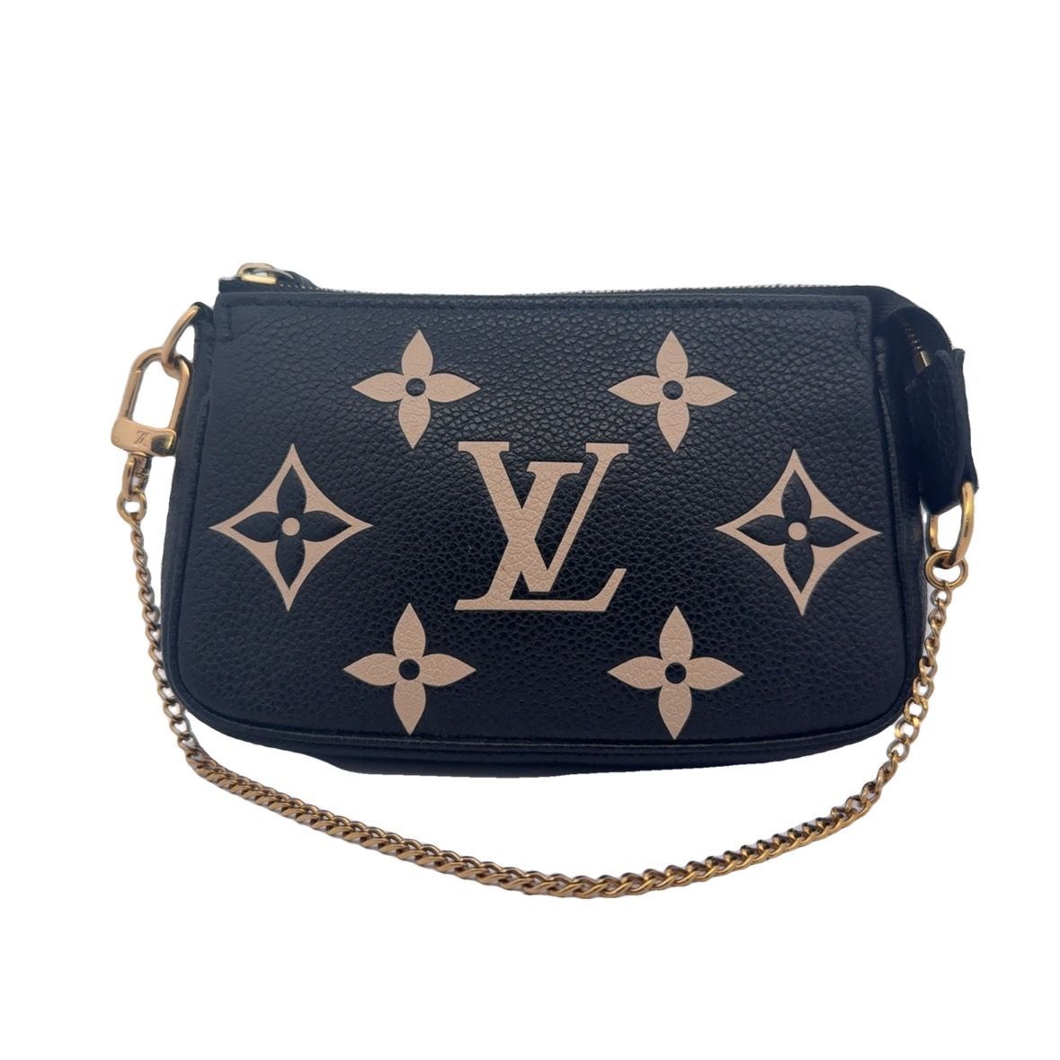 Louis Vuitton Mini Pochette Bicolor Monogram Empreinte In Black. (A1D010215)