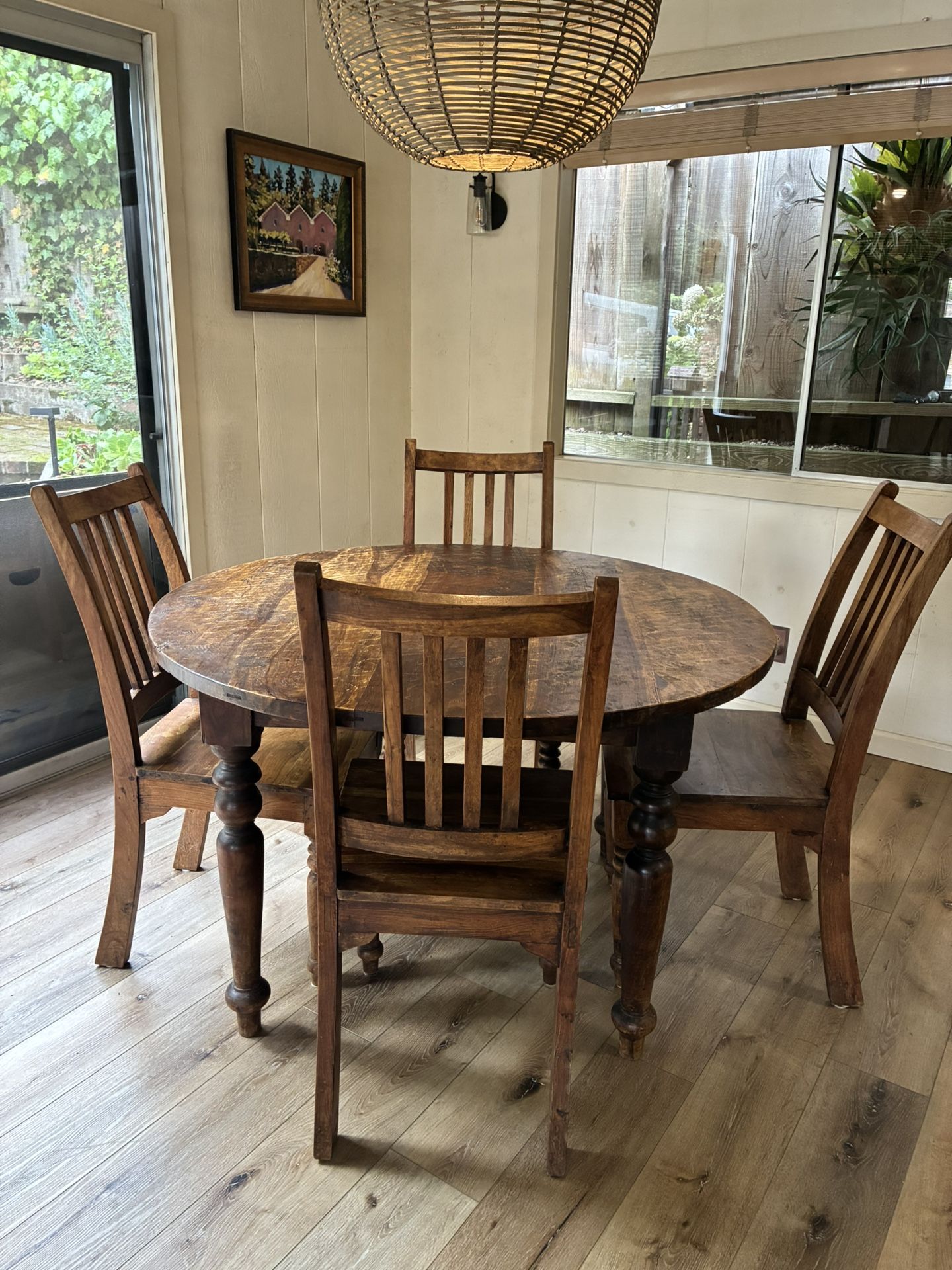 Solid Wood Dining Table And Chairs