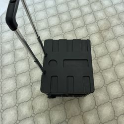 Mobile Folding Cart with Lid 16"H x 18"W x 15"D Black