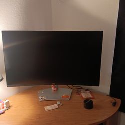 Curved Dell Computer Monitor