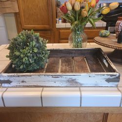 Rustic hand crafted tray. Made in the Phillipines
