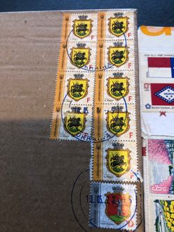 Foreign and Domestic Postage stamps canceled and some untouched
