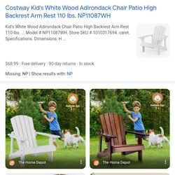 Kids Chair White $55