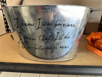 Custom Pearl Jam "I Am Mine" Galvanized Metal Ice Bucket / Beverage Tub
