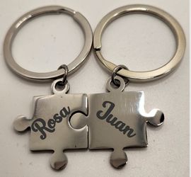 Custom Laser Engraved Keychain - Any Names!